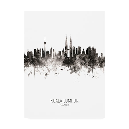 Michael Tompsett 'Kuala Lumpur Malaysia Skyline Portrait II' Canvas Art,35x47